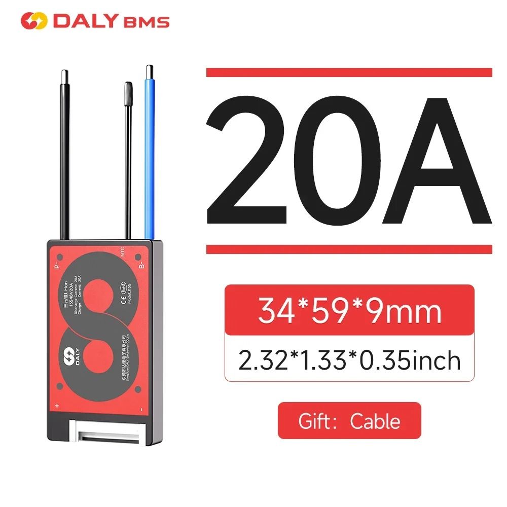 DALY BMS Li-ion and LiFePO4 Battery Management System with Balance Function 15A–100A