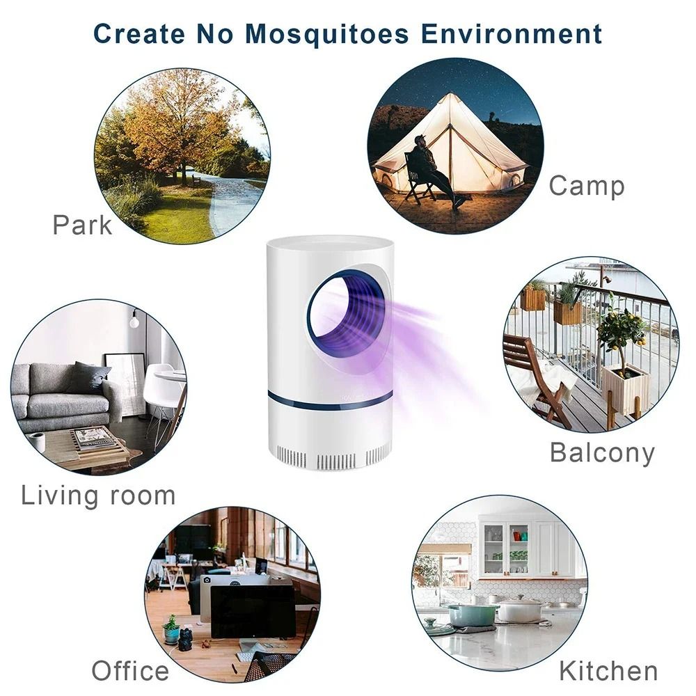 USB Electric Bug Zapper LED Light Trap Mosquito Killer Lamp for Indoor Use