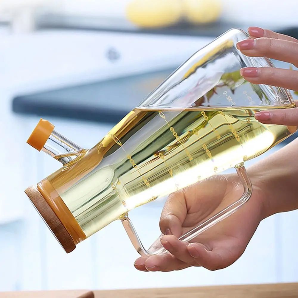 Large Capacity Glass Oil Dispenser Bottle Leak Proof 1000ml