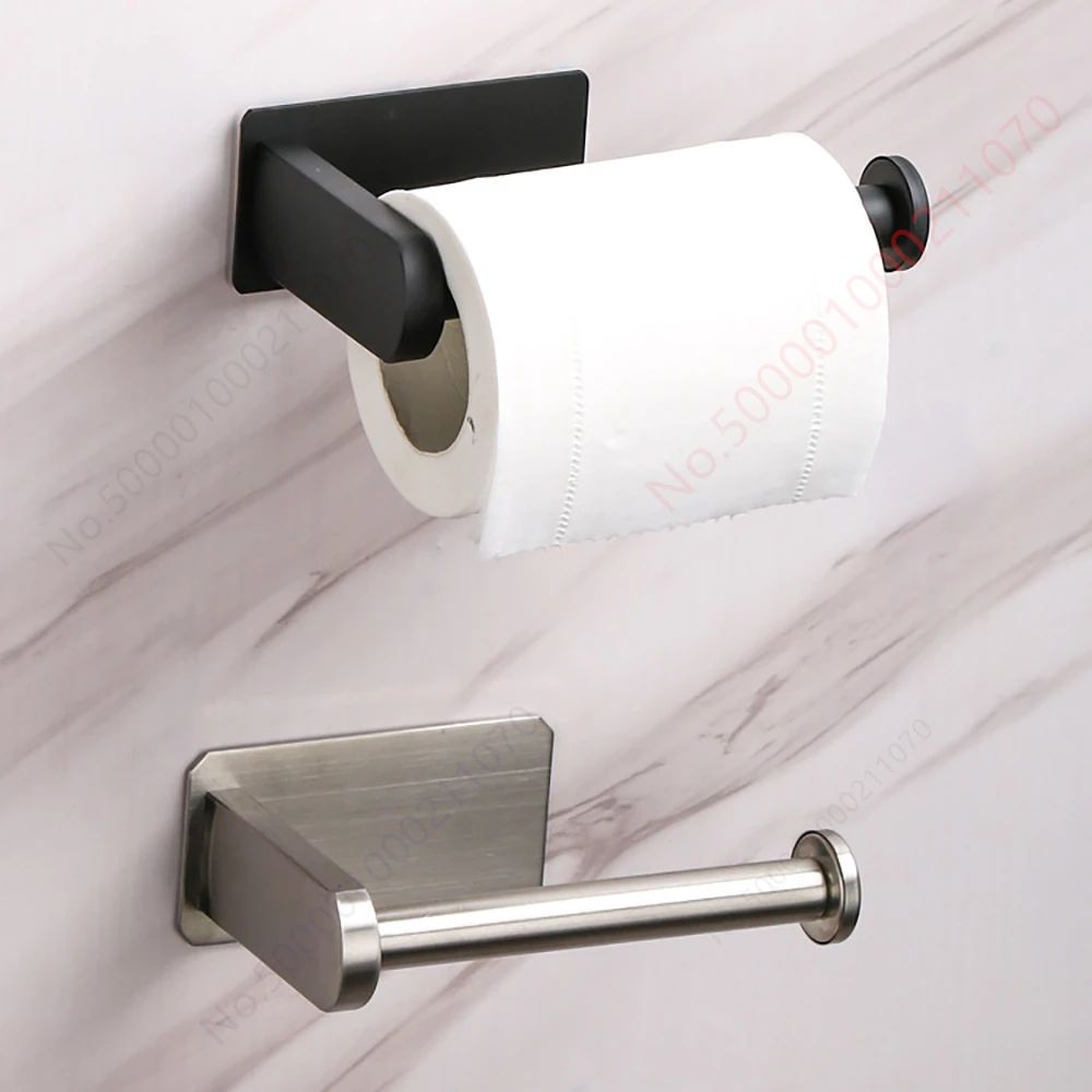 FlexMount Adhesive Toilet Paper Holder – Wall Mounted Bathroom Paper Towel Rack (1–2PCS)