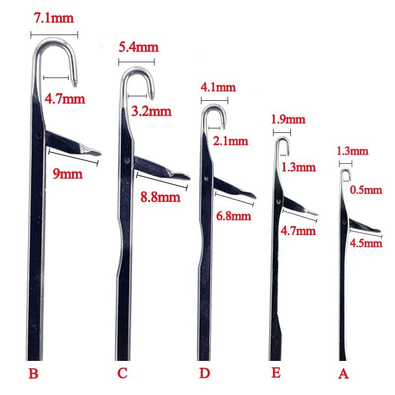 Latch Hook Crochet Needle Set Hair Extension Braiding Weaving Styling Tools