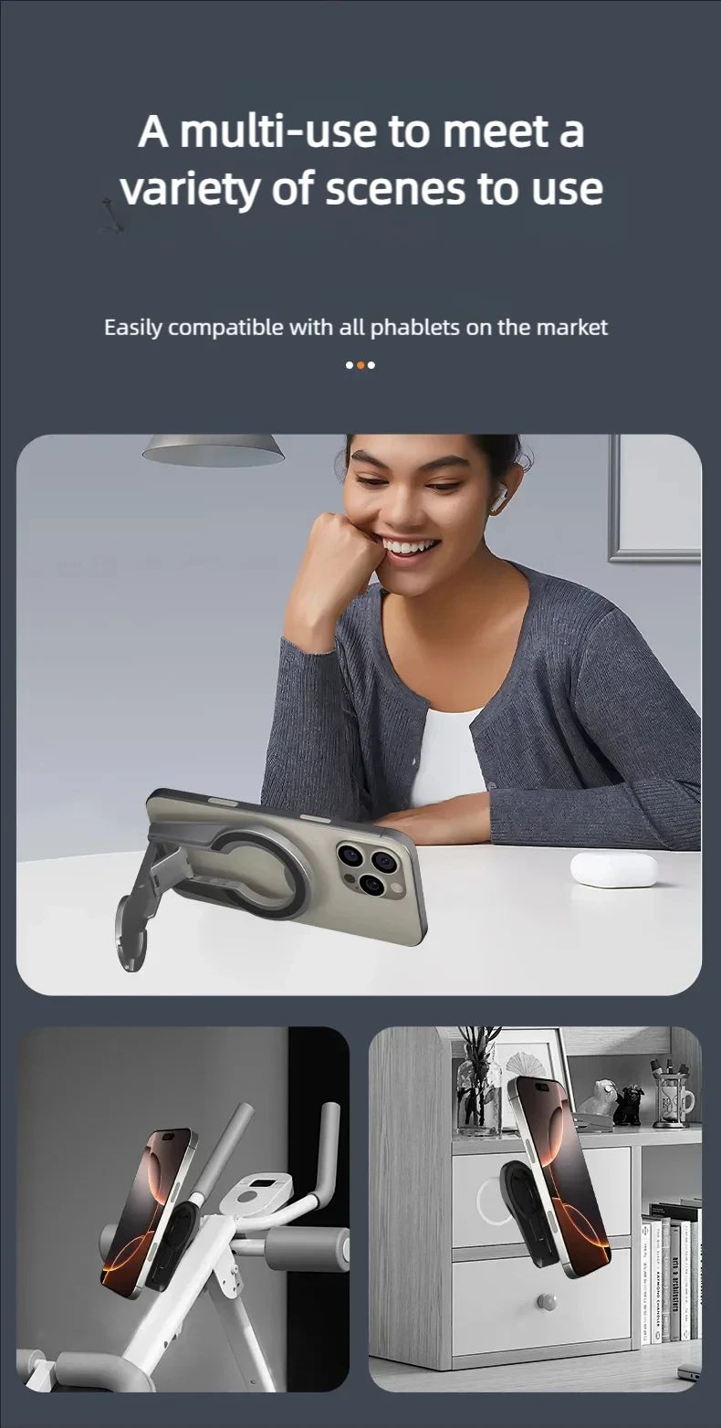 MagSafe Magnetic Phone Grip Stand Foldable Dual Holder