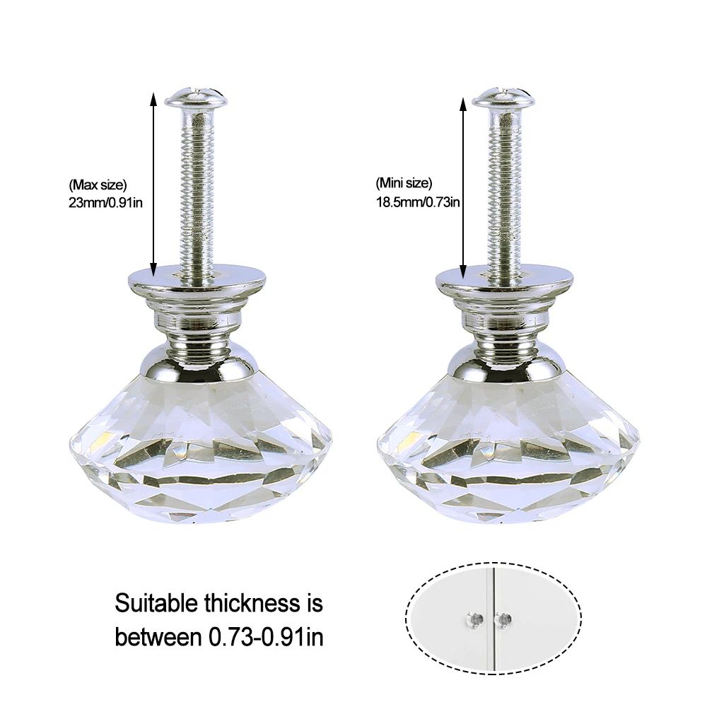 Crystal Diamond Cabinet Knob Set