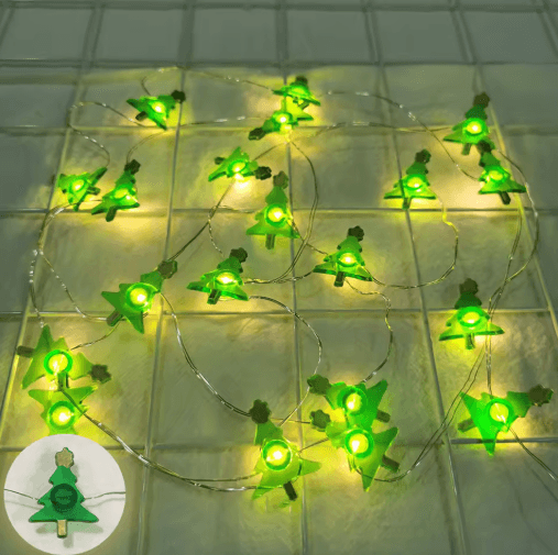 Santa & Snowman Christmas LED Light String – Festive Holiday Decoration
