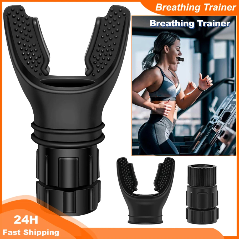 Breathing Trainer Lung Flexer - Adjustable Fitness Exerciser to Increase Lung Capacity and Enhance Respiratory Health