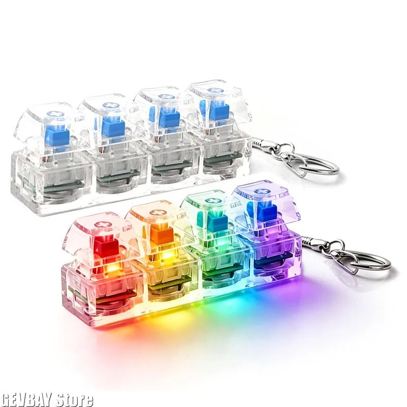 RGB Fingertip Mini Keyboard Fidget Toy for Stress Relief and Focus
