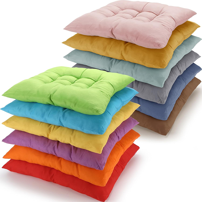 Chair Pads Cushions for Dining Chairs with Ties – Square Floor Pillows for Meditation & Flexible Seating