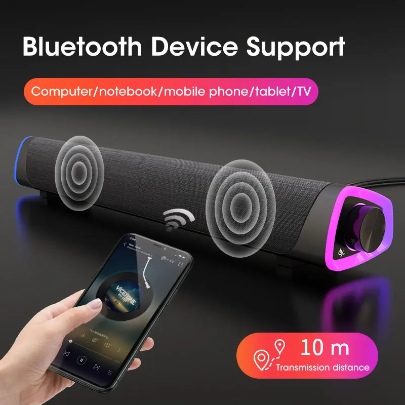 Wireless Bluetooth USB Computer Speaker Soundbar Stereo Subwoofer Home Surround Speakers for PC