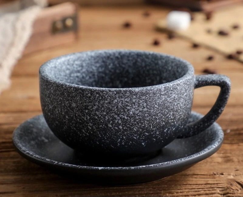 Zeta Flower Large Capacity Creative Cup and Saucer Set