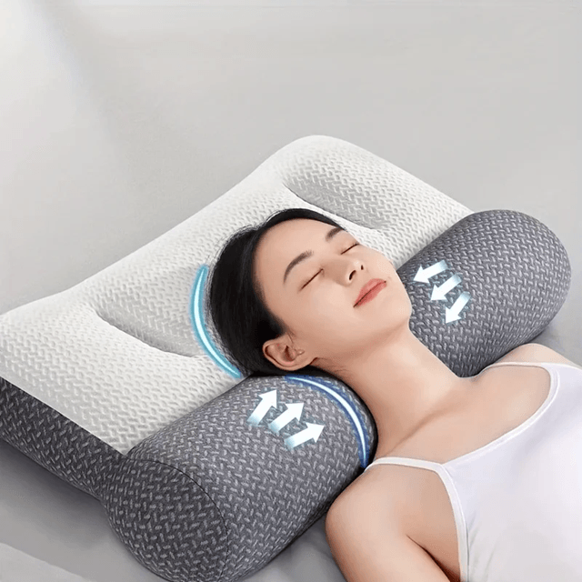 Breathable Knitted Neck Support Pillow for All Season Comfort and Better Sleep