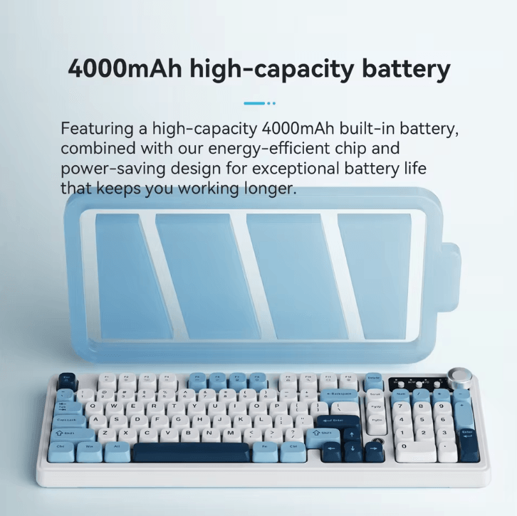 AJAZZ AF98 Wired and Wireless Keyboard with Three Mode RGB and Long Battery Life