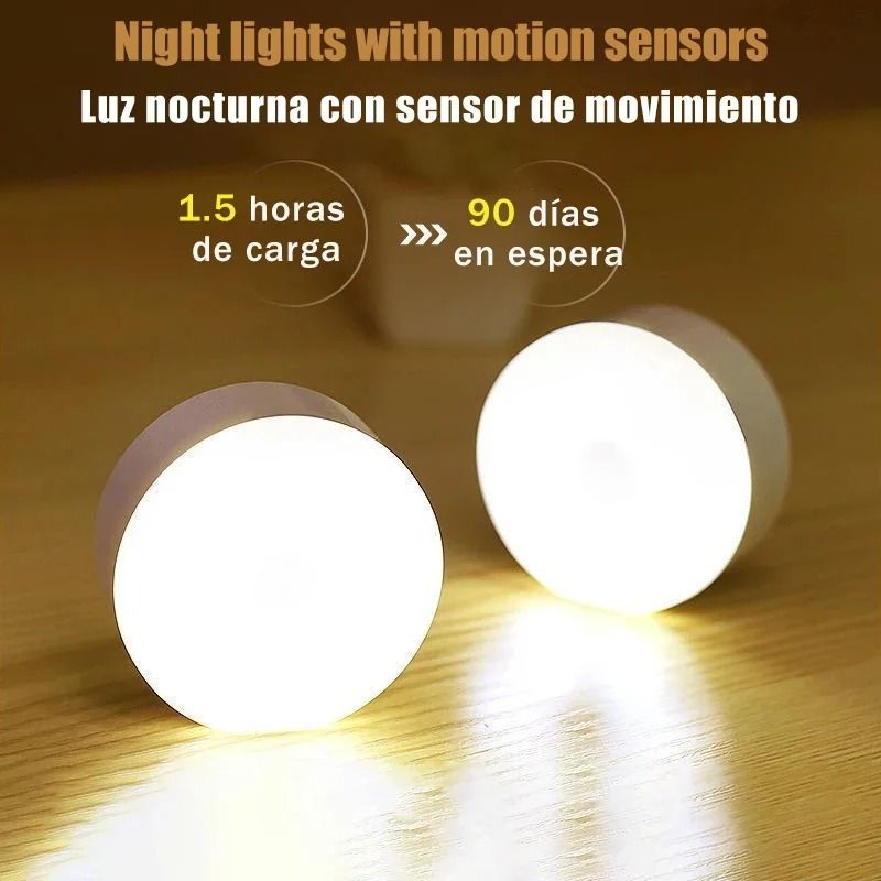 USB Rechargeable LED Night Light Motion Sensor Magnetic Wireless Lamp