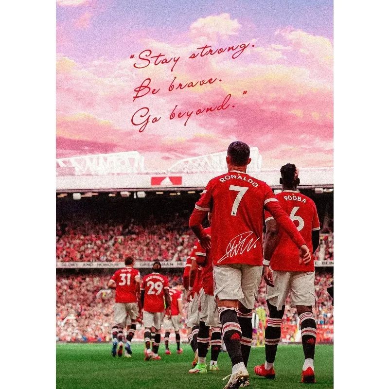 Modern Soccer Player Canvas Wall Art Football Poster Print