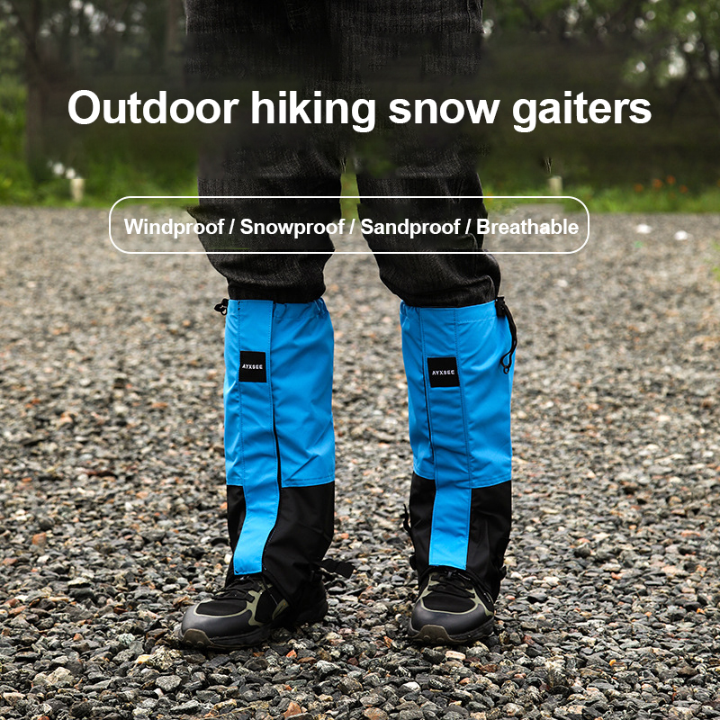 Durable Waterproof Leg Covers, Elastic Strap Protection for Hiking, Skiing, Climbing, Outdoor Work, Long Tube Leg Covers