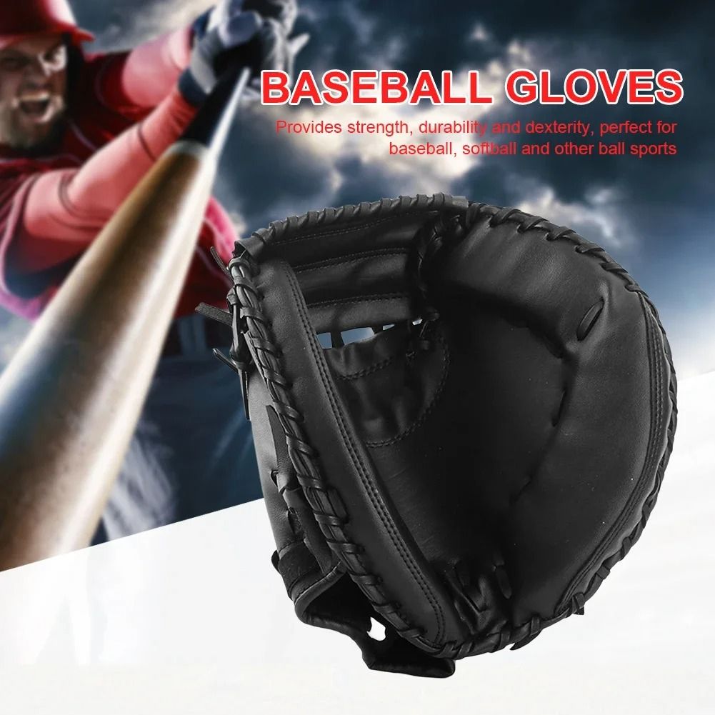 Premium PU Leather Baseball and Softball Catcher Mitt for Youth and Adults
