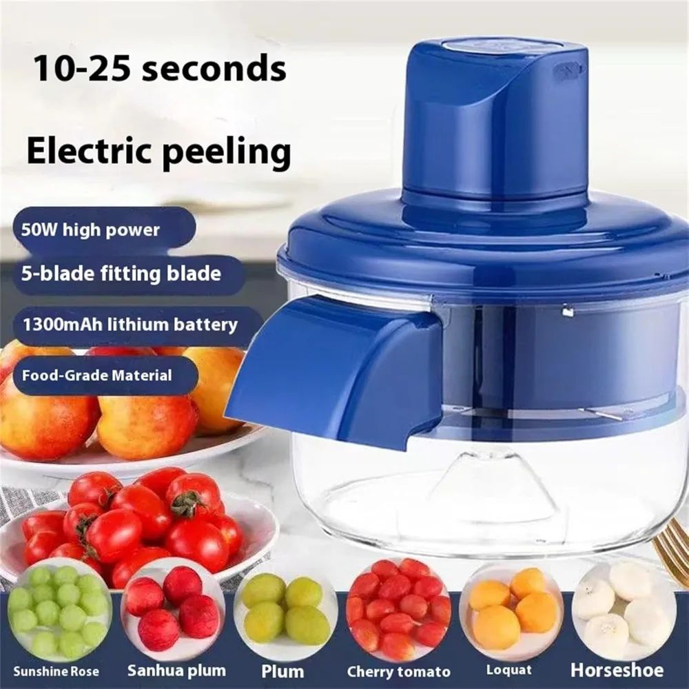 PeelEase Rechargeable Electric Fruit Peeler - Smart Vegetable & Garlic Peeling Tool