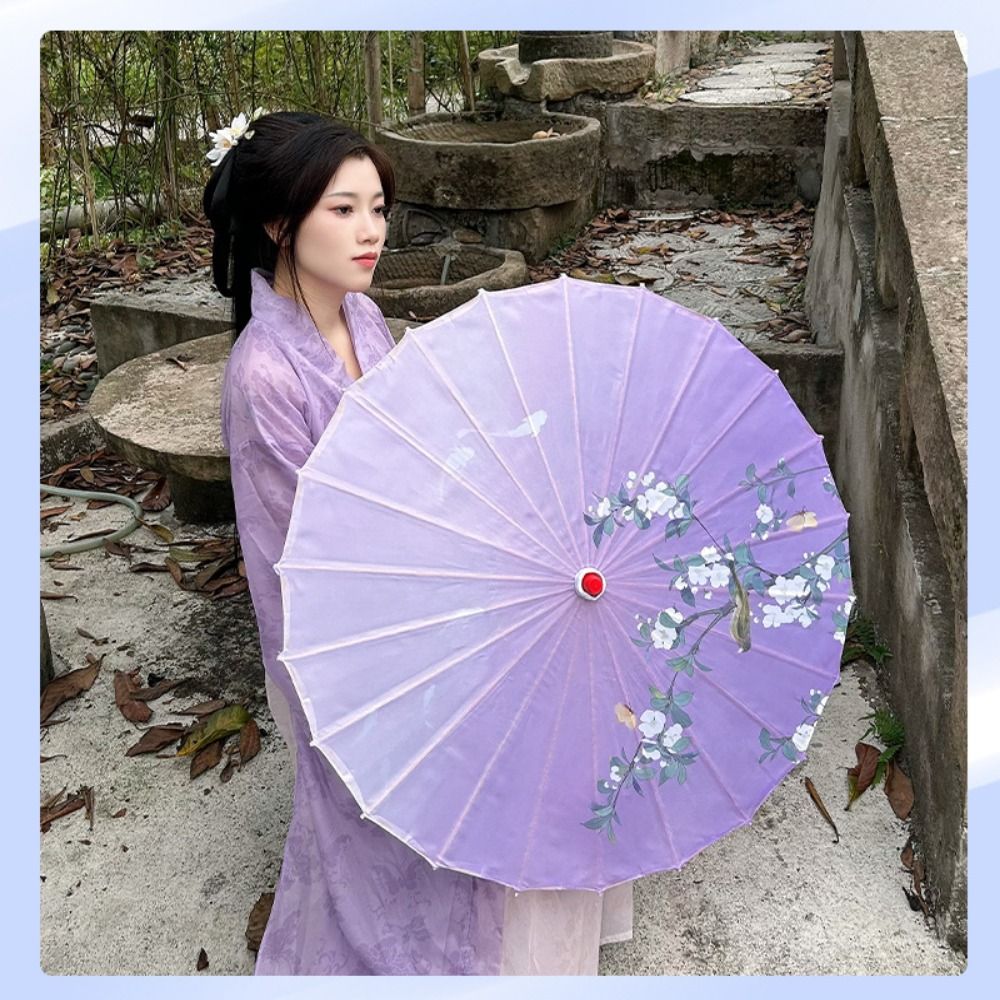 Vintage Oiled Paper Umbrella, Perfect for Dance, Photography, and Costumes in Antique Style