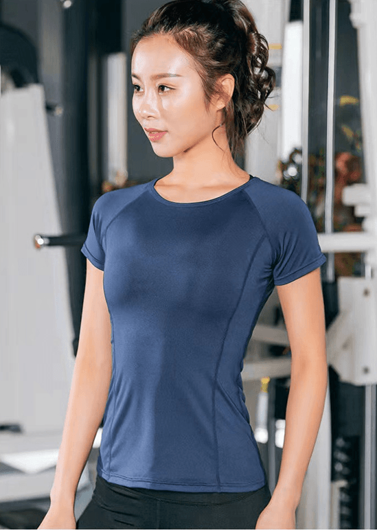 Womens Plus Size Sports T Shirt Breathable Yoga Top for Fitness and Running