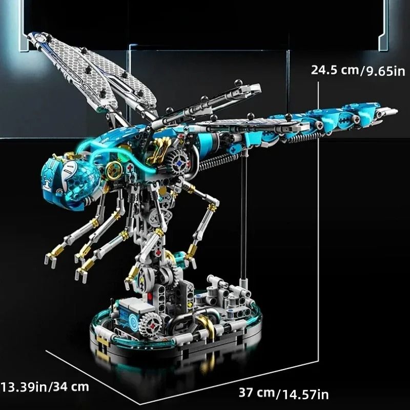 866PCS Mechanical Dragonfly Building Blocks STEM Construction Kit