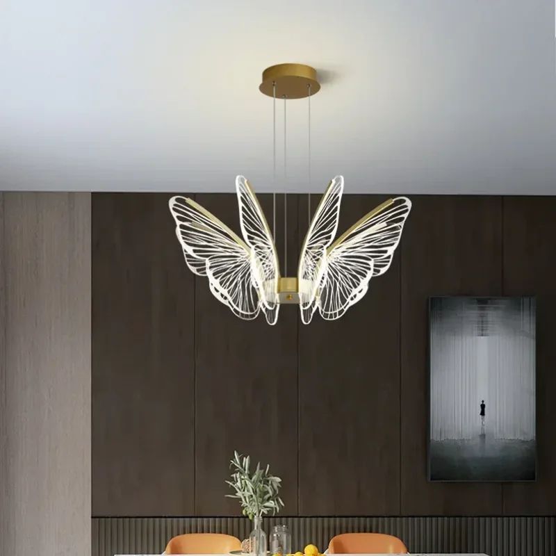 Minimalist Butterfly Acrylic Chandelier
