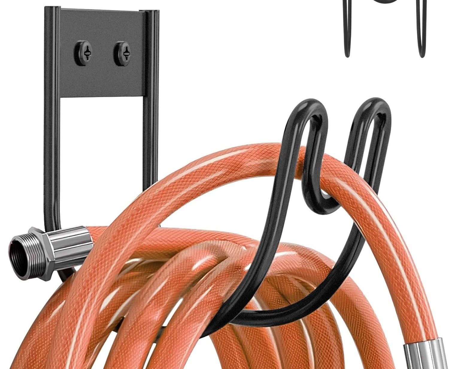 Stainless Steel Hose Holder, Hose Rack, Heavy Duty Hose Reel Organizer for Yard, Outdoor Wall Mounted Hose Hook