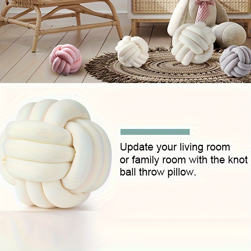 Round Ball Pillows, Soft Plush Knot Pillow Balls, Decorative Throw Pillows for Home Decoration
