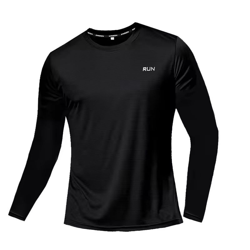 Mens Ice Silk Long Sleeve T-Shirt – Quick-Dry Breathable Sun Protection