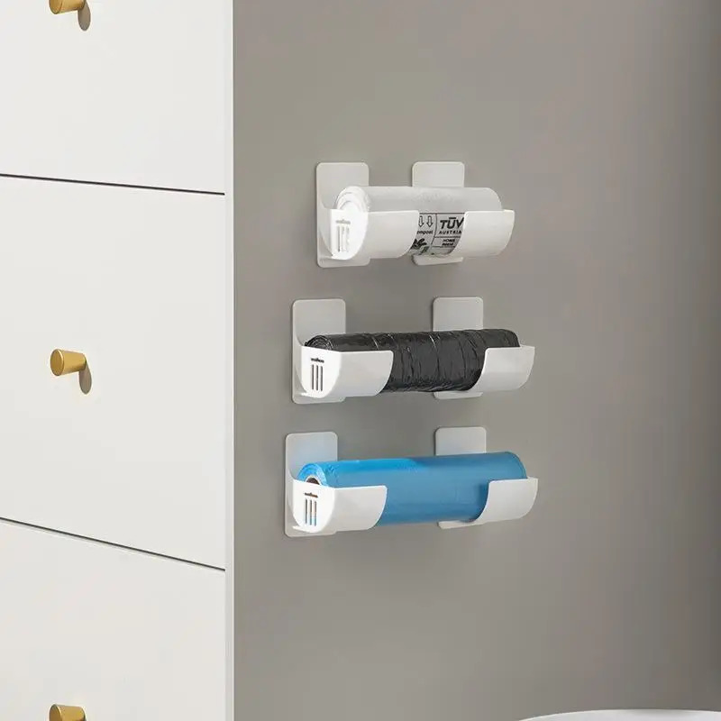 Non Perforated Storage Rack for Cling Film, Garbage Bag, Refrigerator Side Storage Rack, Cabinet Storage Solution