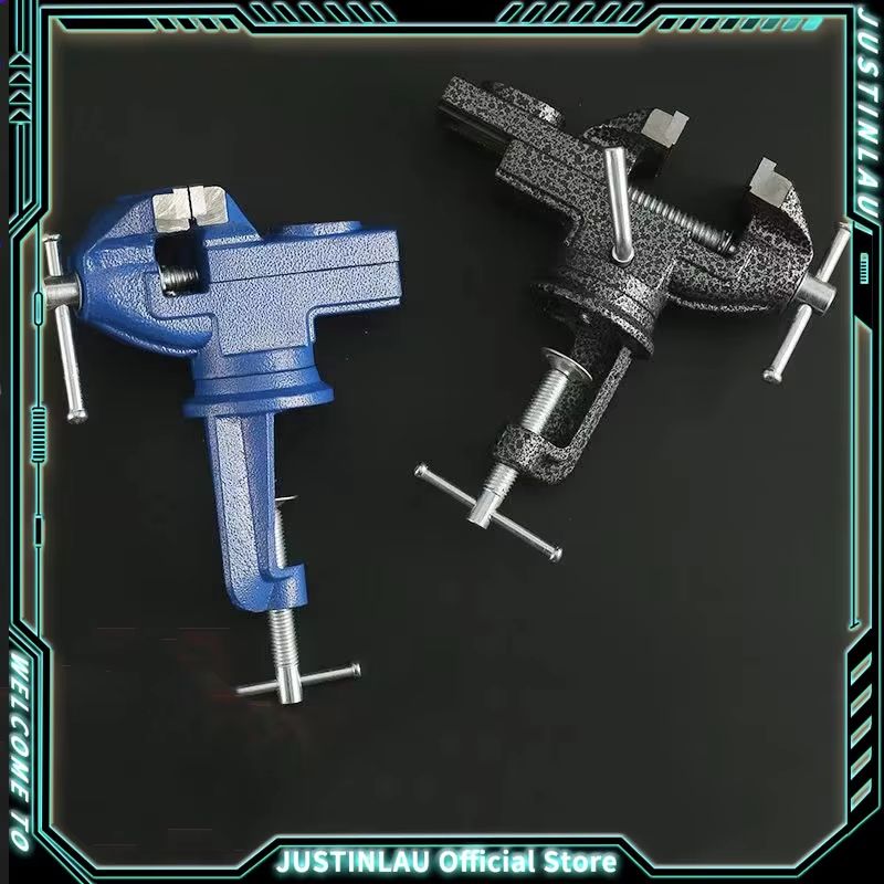 Universal 360degree Swivel Table Vise – Portable Clamp-On Bench Vice for Woodworking & Metalwork