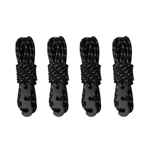 Reflective Tent Ropes Set Windproof Adjustable Camping Guy Lines with Buckles
