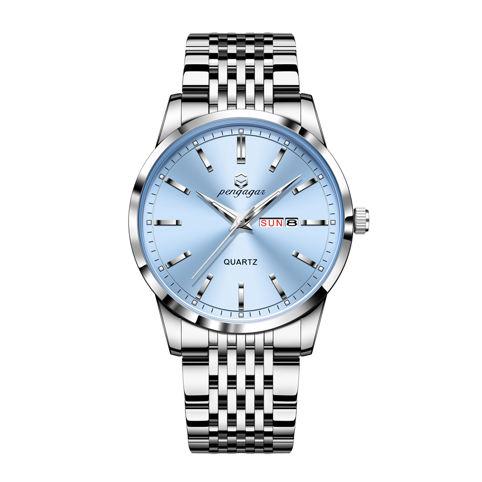 Stainless Steel Men Watch Luxury Waterproof Luminous, Date Week Casual Quartz Men Watches