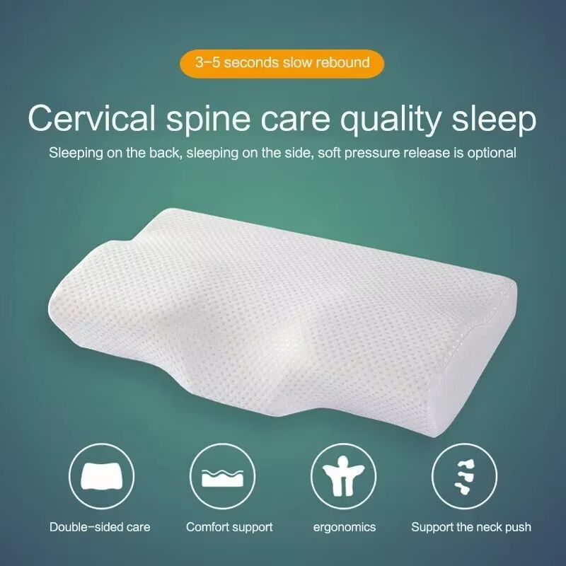 ErgoSleep Slow-Rebound Memory Cotton Cervical Pillow – Premium Neck Support for Deep, Restful Sleep
