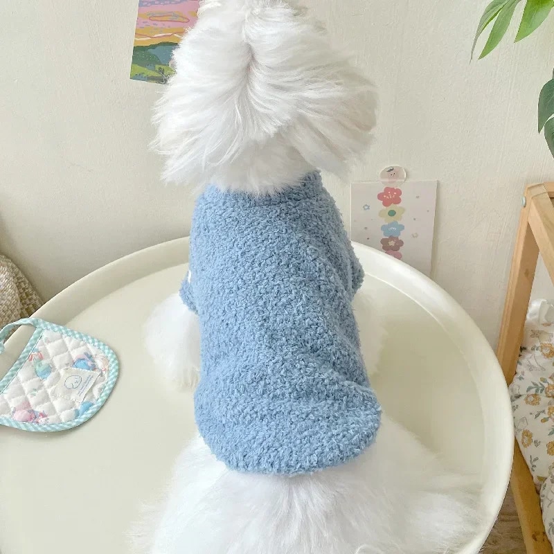 Double Sided Cloud Plush Dog Sweater | Autumn Winter Pet Coat