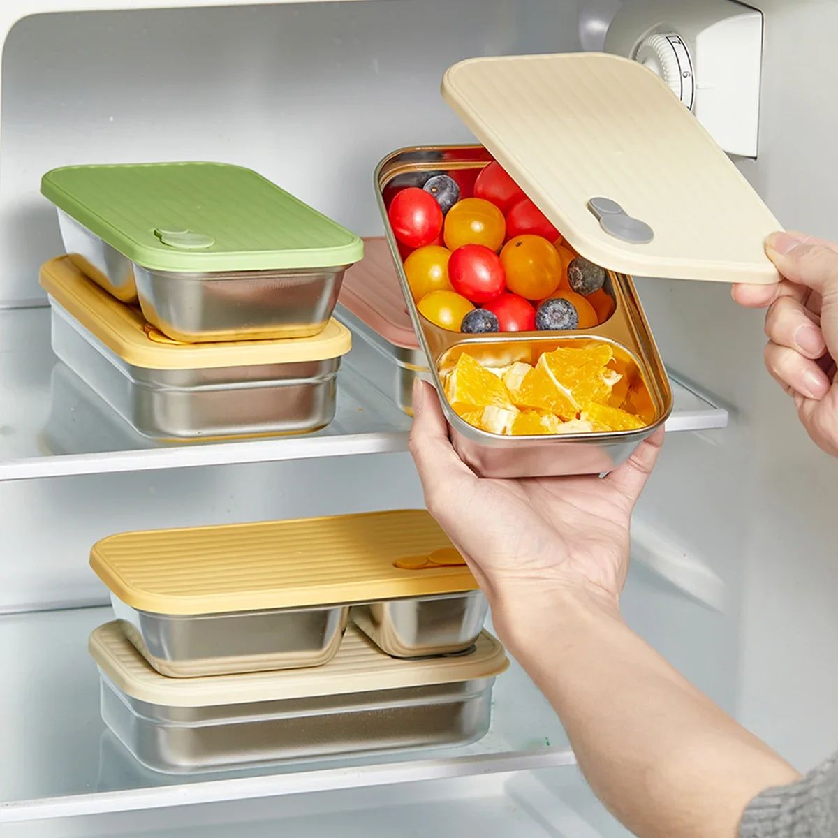 Large Capacity Stainless Steel Bento Lunch Box – Leakproof 304 Food Container for Work & School