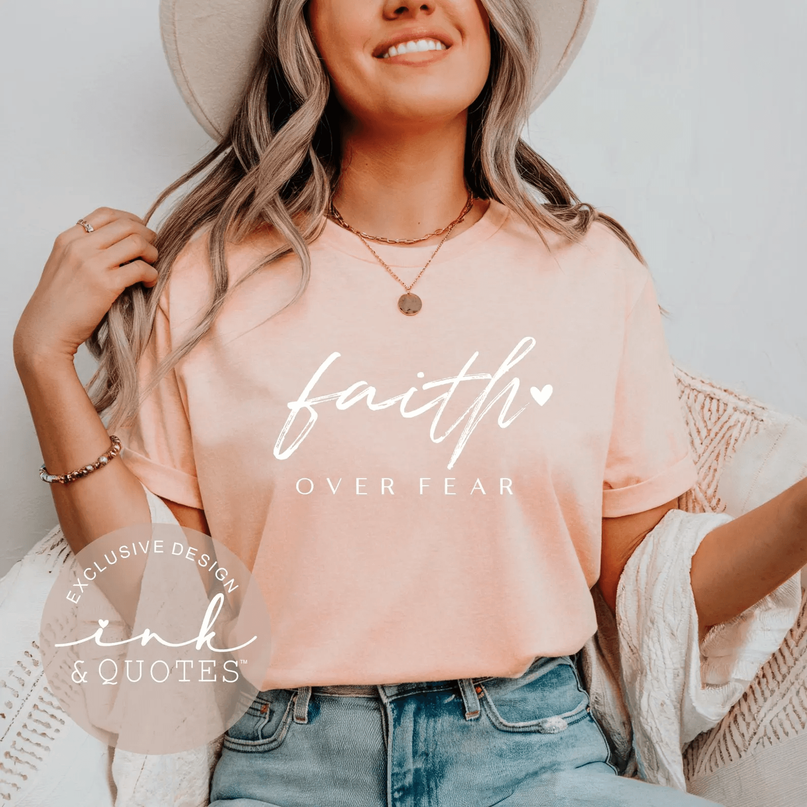 Faith Over Fear Shirt Comfort Colors Tee – Inspirational Christian Easter Graphic Shirt for Women