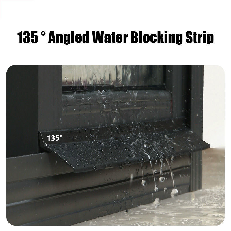 Aluminum Sliding Window Water Blocking Bar, Waterproof Baffle Sealing Strip, Rainproof Guide Plate for Water Backflow
