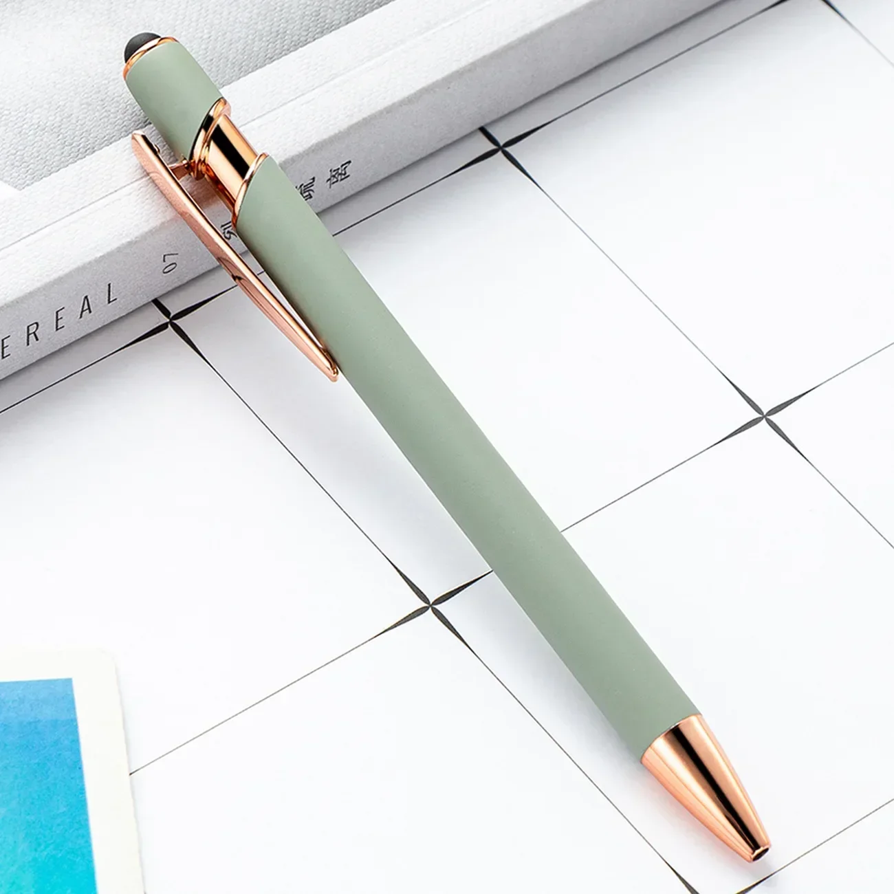 Customized Logo Ballpoint Pen, Personalized Stylus Touch Pen, Engrave Text Metal Pen, Office, School Stationery Supplies