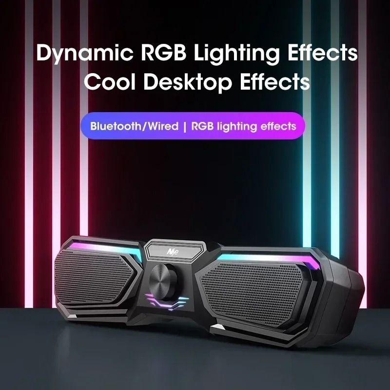 4D Surround Wireless Bluetooth Speaker with Dual Diaphragm Portable USB Powered Music Box