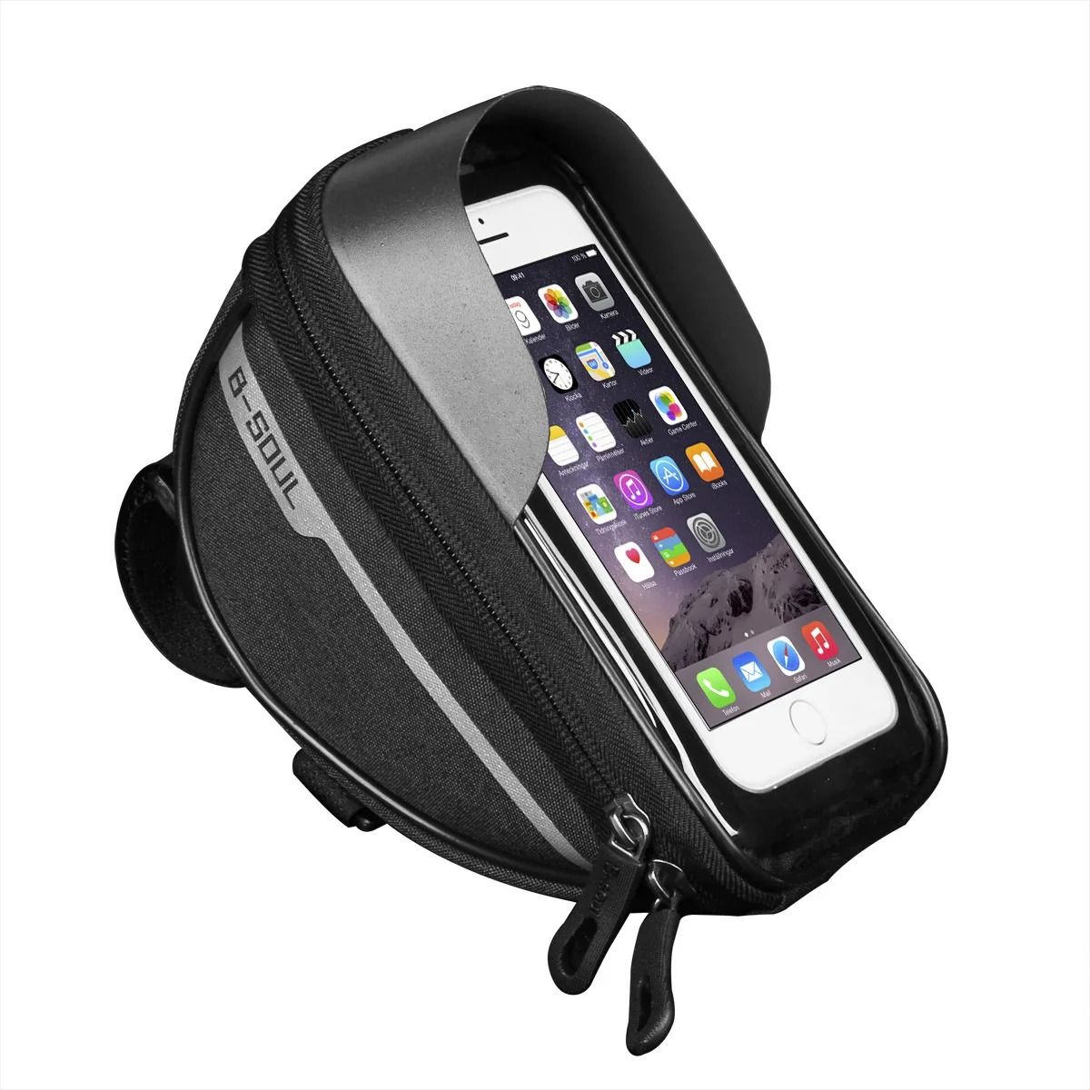 Waterproof Bicycle Handlebar Bag With Bike Phone Holder Storage Pouch