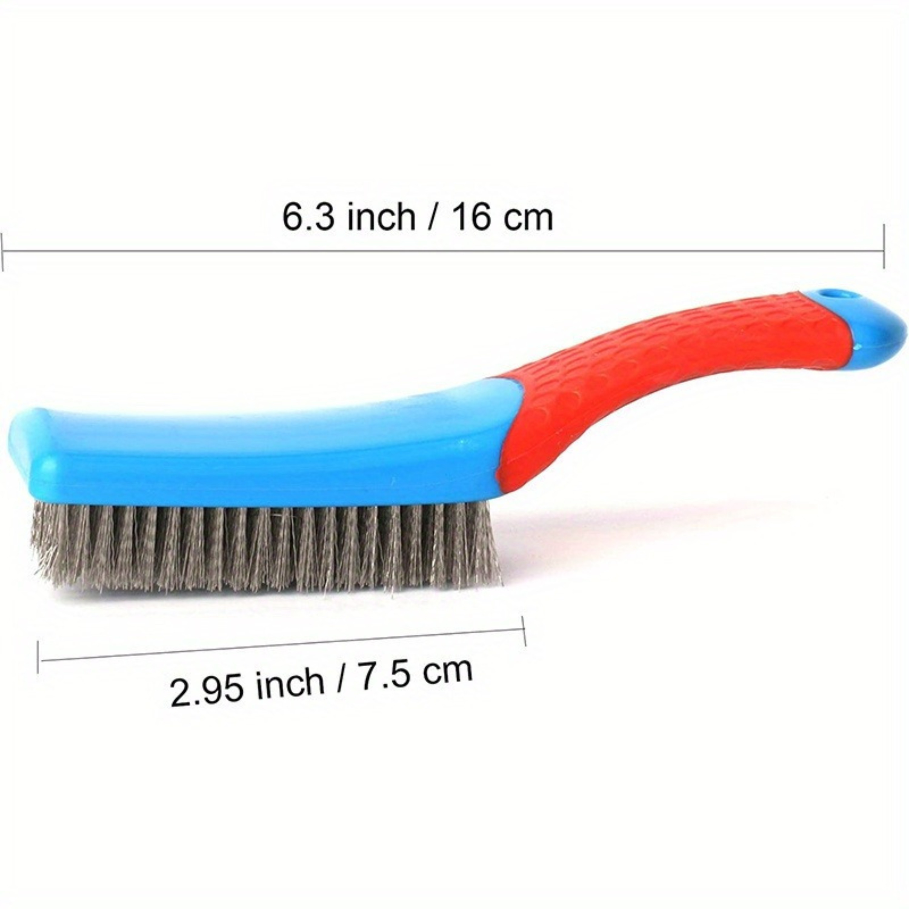 Stainless Steel Wire Brush, Heavy Duty Rust, Paint & Welding Slag Remover with Ergonomic Plastic Handle