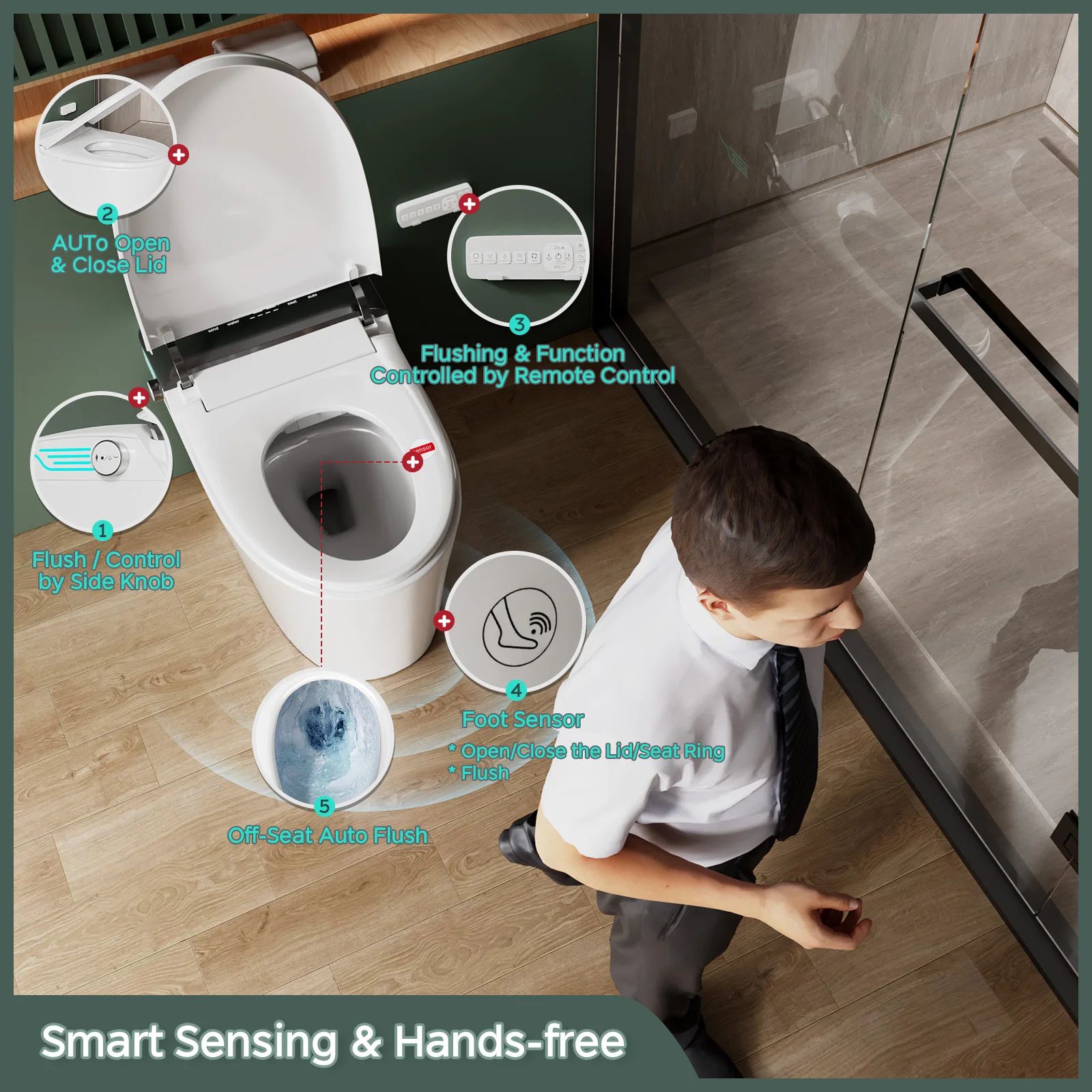 PureComfort Pro Smart Toilet with Bidet and Instant Warm Water Dryer