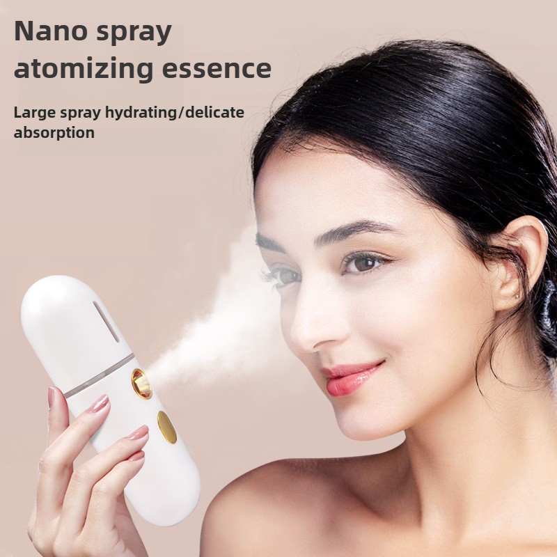 Portable Beauty Humidificador Nano Spray Moisturizing Vaporizer Face Mist USB Cold Spray