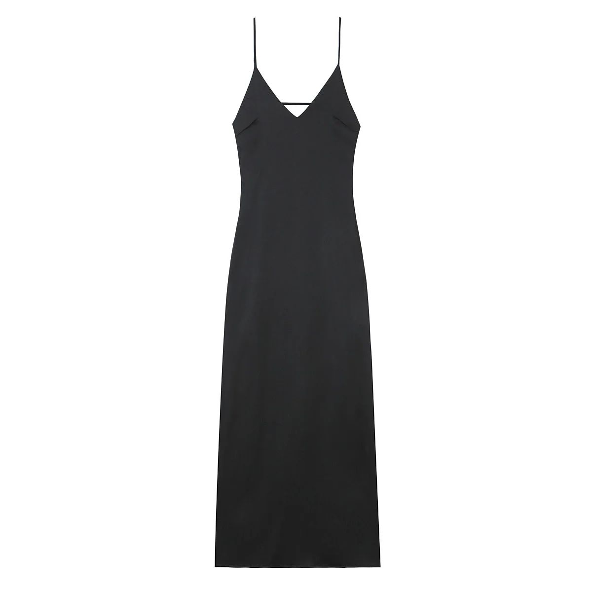 Sunlit Grace Yellow Satin V-Neck Maxi Dress – Elegant Sleeveless Summer Party Dress