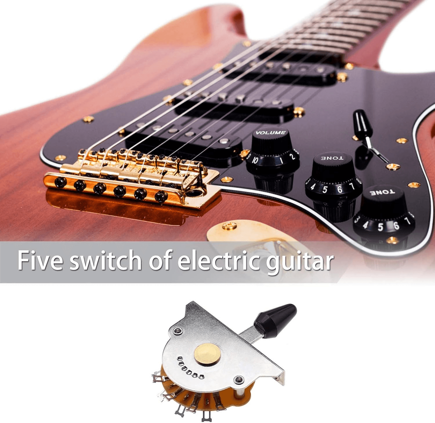 Electric Guitar Pickup Selector Switch, Super Toggle Switch Metal for ST/SQ Guitar Accessories