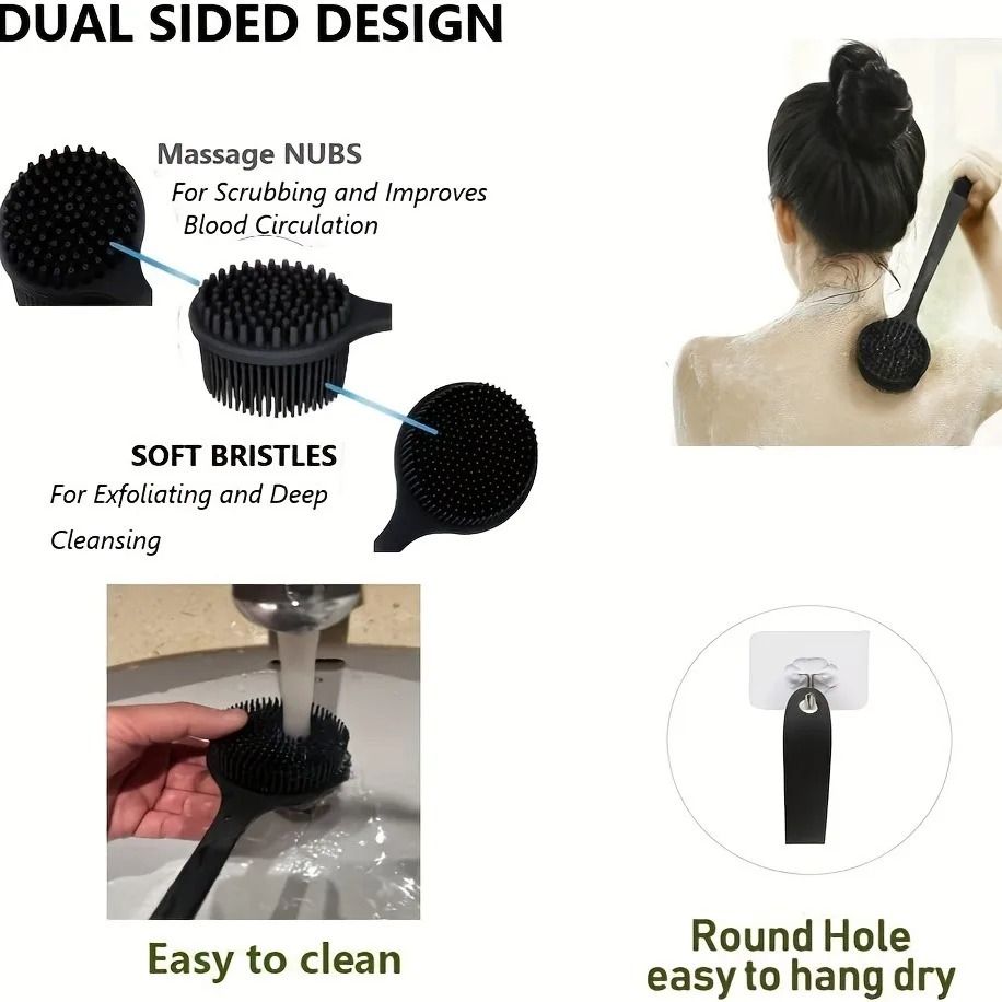 Long Handle Back Scrubber Brush Exfoliating Shower Body Brush