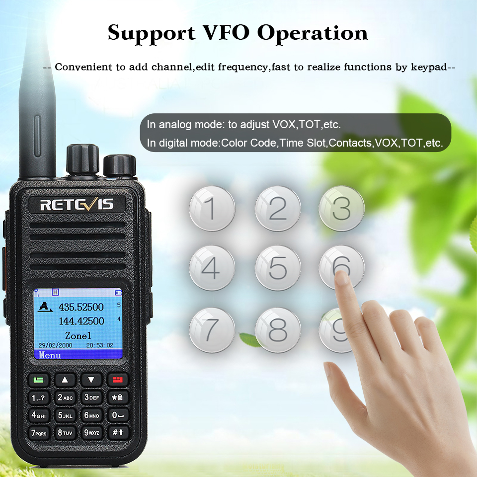 Dual Band Digital Walkie Talkie Long Range Two Way Radio