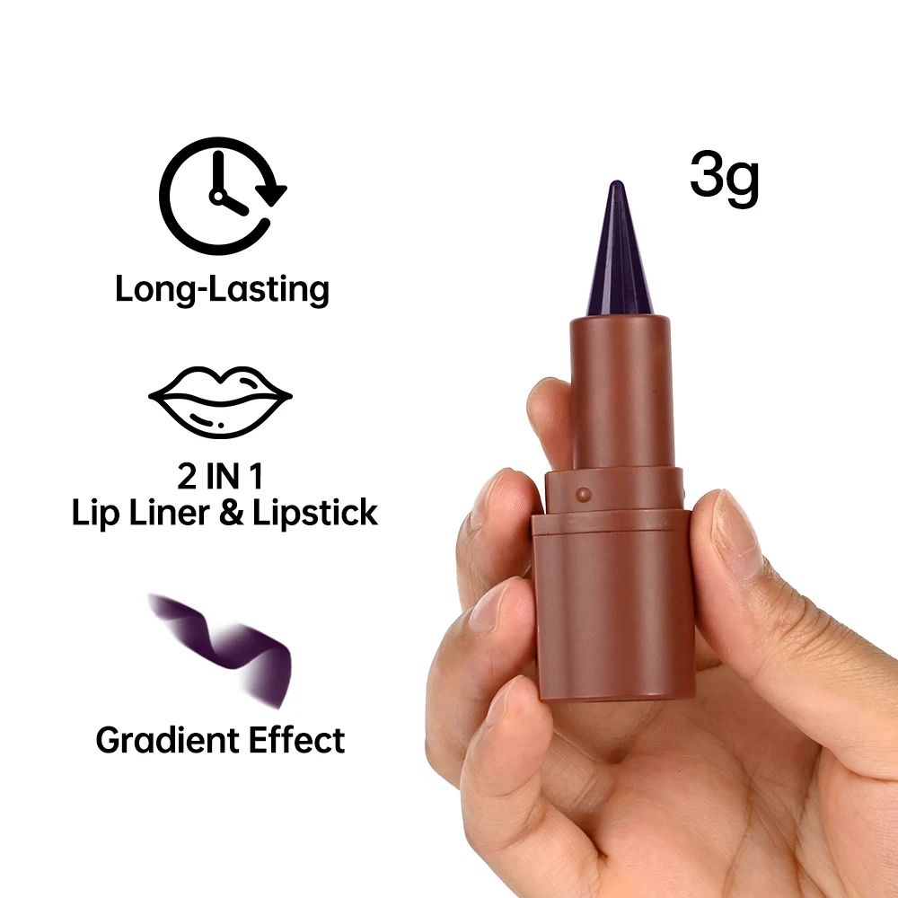 Lakerain Matte Lip Liner Crayon Waterproof Velvet Lip Contour Pencil Long Lasting Non Stick Lip Tint