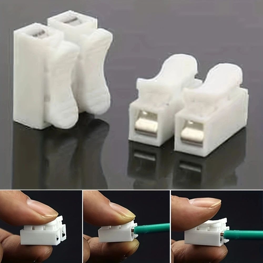 Quick Wire Connector Spring Clamp Terminal Block No Soldering No Screws for LED Strip