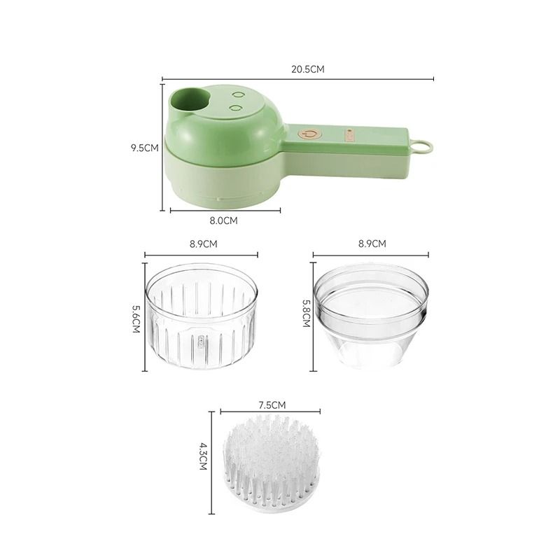 4 in 1 Electric Vegetable Cutter Wireless Food Chopper and Garlic Masher