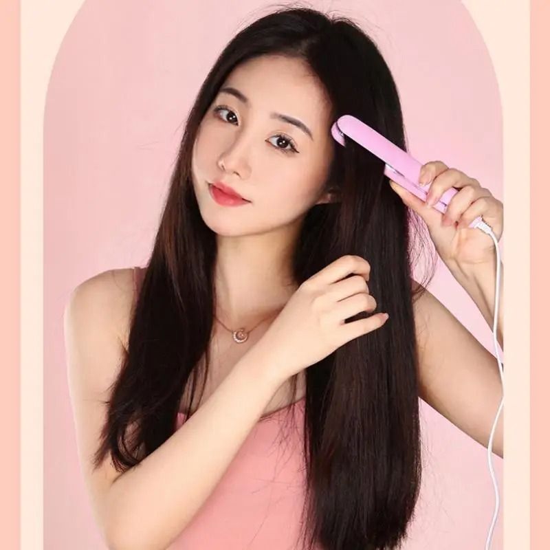 Mini Hair Straightener with Ceramic Plates for Bangs and Travel Use
